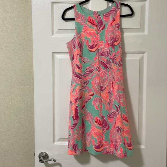 Lilly Pulitzer Dresses & Skirts - Lily Pulitzer Teal Floral Print Dress